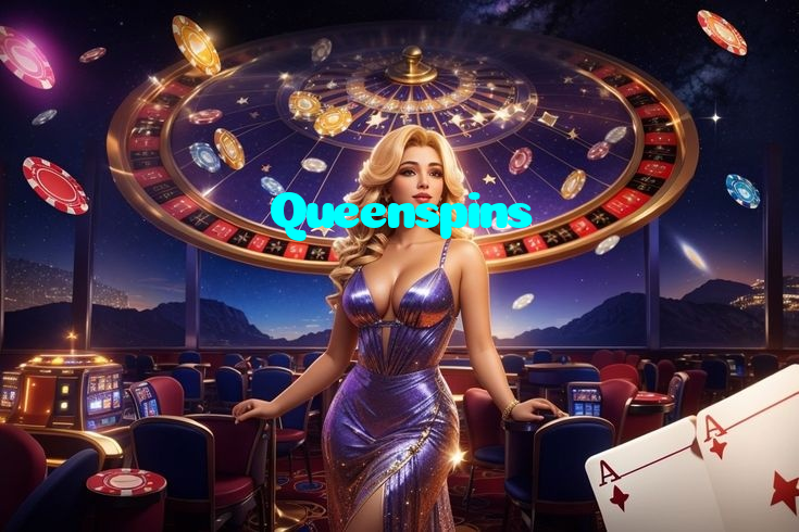 Queenspins casino presented on mobile device in Pakistan with slots and live games